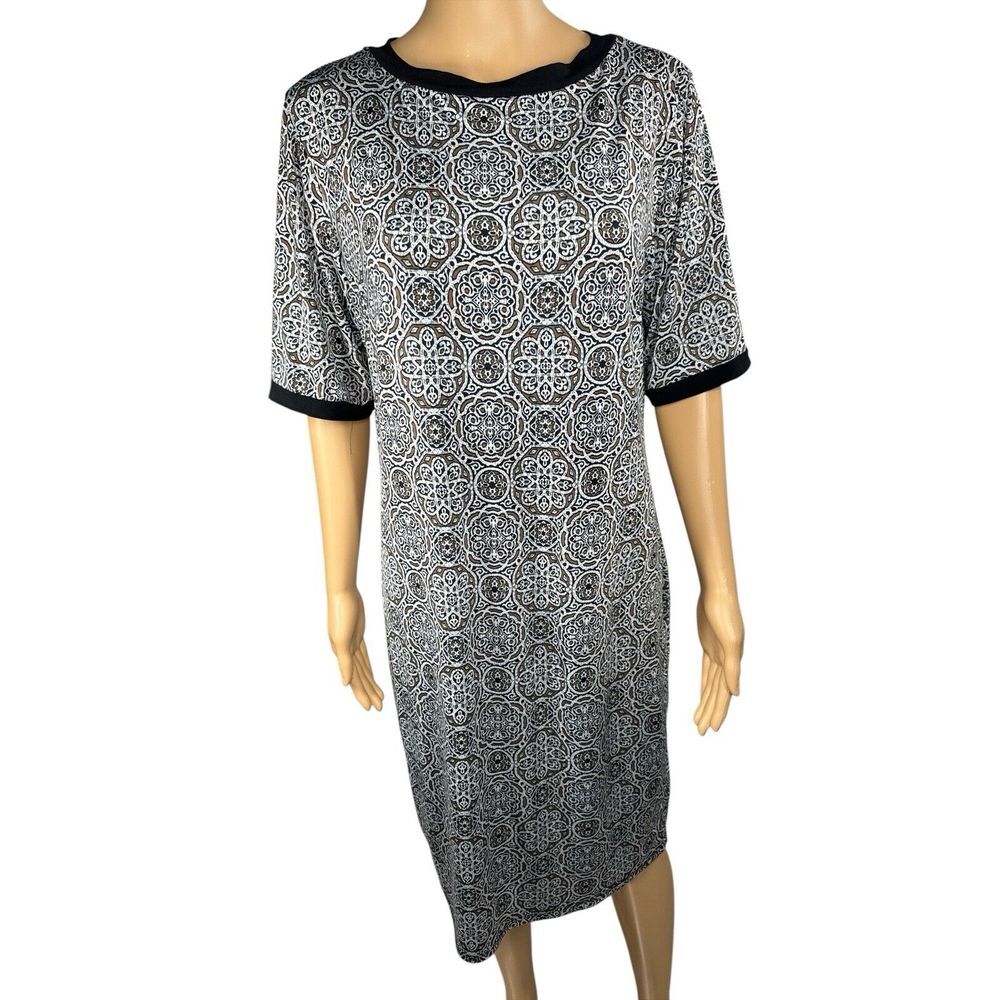 GOODTIME USA  SIZE 2XL  FLORAL BLACK‎ WHITE DRESS WOMEN